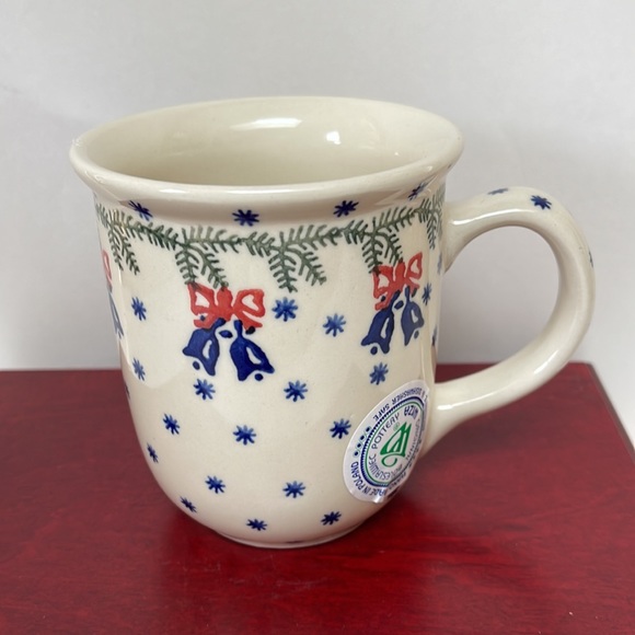 Polish pottery mug winter bells and. Snowflakes - Picture 5 of 8